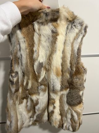 Chaleco de piel multicolor