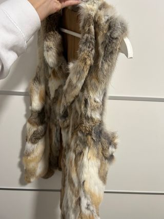 Chaleco de piel multicolor