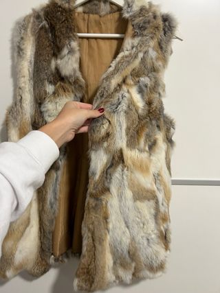 Chaleco de piel multicolor