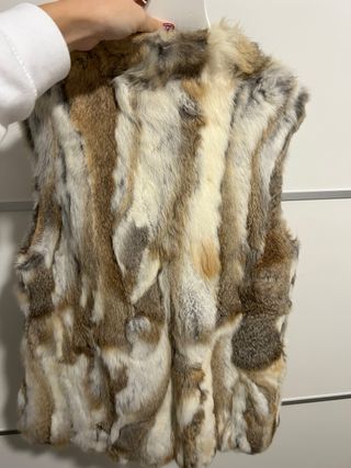 Chaleco de piel multicolor