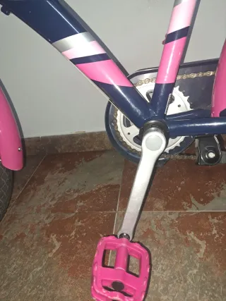 Bicicleta paseo azul marino y rosa fucsia
