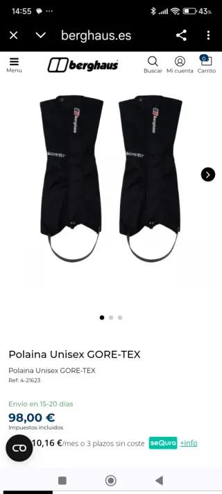 Polainas Berghaus Gore-Tex Alpinismo