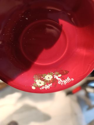 Set di tazze da caffè Amsel in porcellana rossa