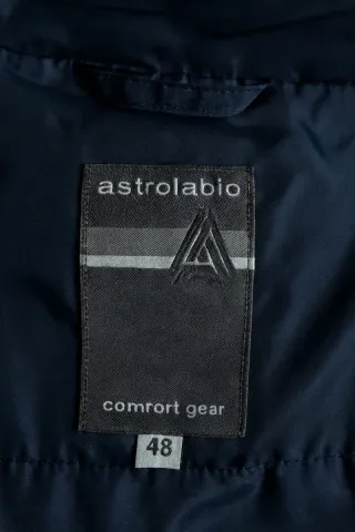 Piumino uomo Astrolabio nero vera piuma d'oca