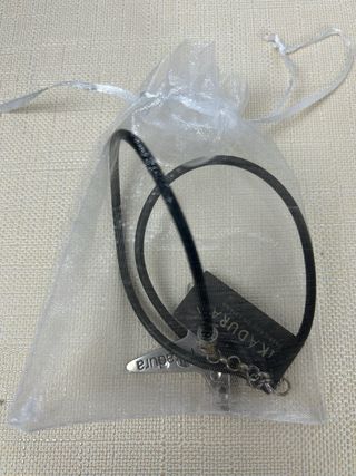 Collar estrella baño plata y cuero