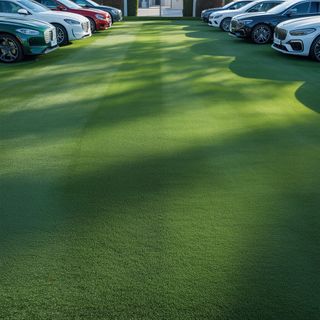 Césped artificial reutilizado