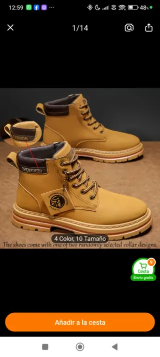 Botas Camel Talla 45