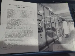 Brochure Rolex vintage Milgauss