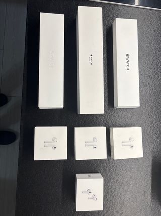 Cajas originales Apple Watch y AirPods