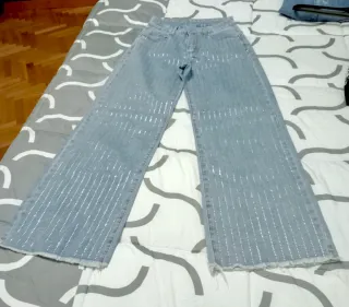 Vaqueros Push Up Plateados