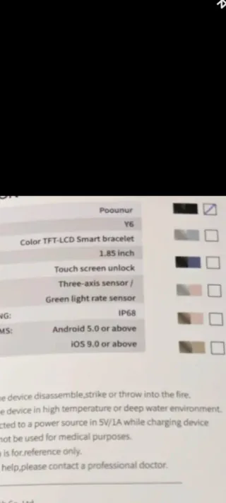 Reloj Inteligente Pobunur Negro y Rosa