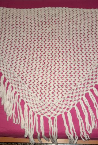 Toquilla Fallera Lana Blanca