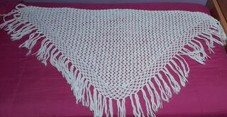 Toquilla Fallera Lana Blanca