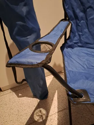 2 Sedie pieghevoli Ballantine's blu con custodia