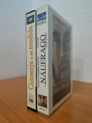 Películas VHS: Náufrago y Conserje a su medida