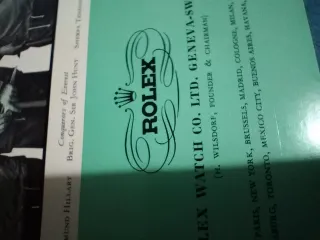 Brochure Rolex Explorer Vintage