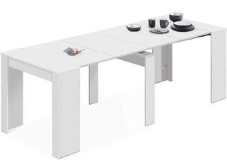 Mesa extensible madera blanca hasta 238cm.