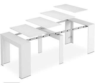 Mesa extensible madera blanca hasta 238cm.