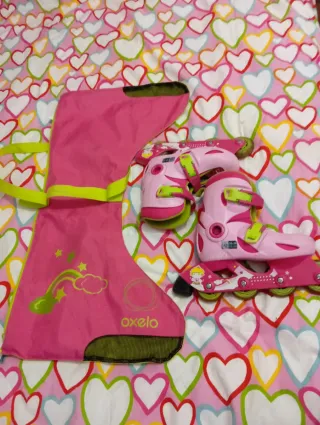 Patines rosas infantiles talla 26-30