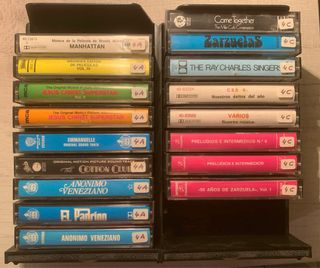 Lote 130 Cintas Música Cassette  Organizador
