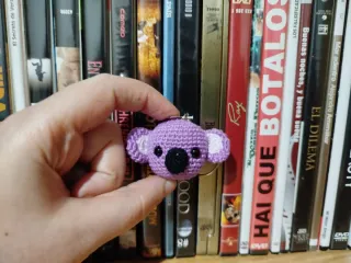 Llavero Koala Crochet Morado