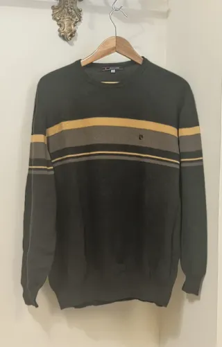 Jersey Pierre Cardin Rayas Gris Talla 3XL