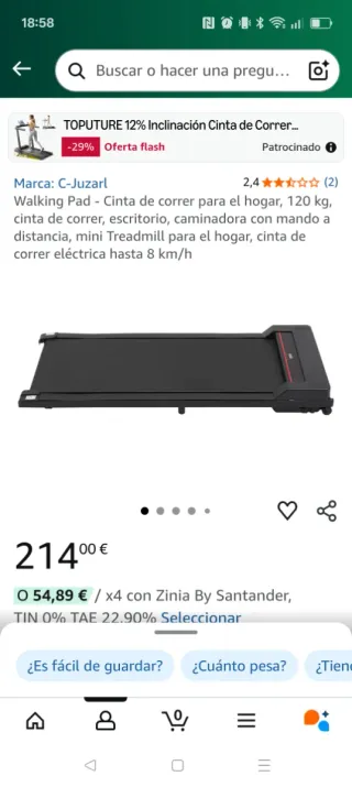 Cinta de correr para escritorio