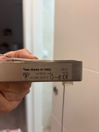 Lámpara colgante cristal y metal