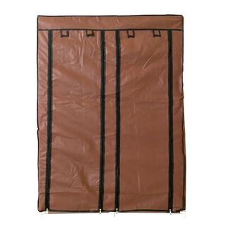 Armadio scarpiera in tessuto 125x92x28 cm marrone NUOVO