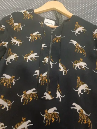 Vestido Bimba y Lola Negro Estampado