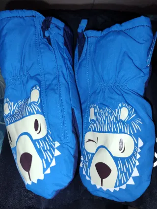 Pantalón niño nieve negro Manoplas de regalo