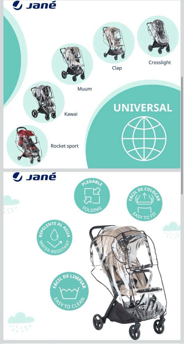 Funda protectora transparente para carrito