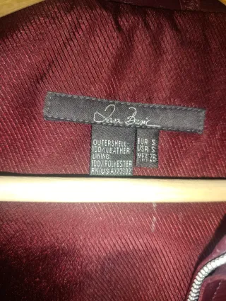 Chaqueta Zara Piel burdeos Talla M