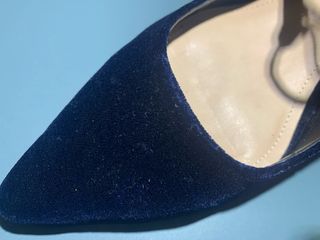 Zapatos de terciopelo azul