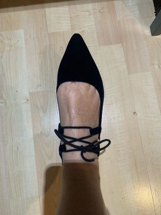 Zapatos de terciopelo azul