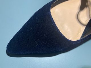 Zapatos de terciopelo azul