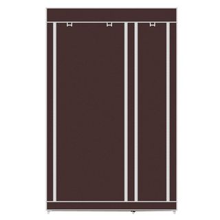 Guardaroba in Tessuto 170x110x45Cm Marrone NUOVO