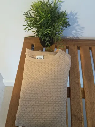 Jersey Zara Texturizado Beige