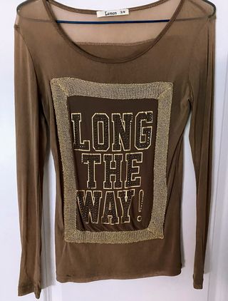 Camiseta Lemon M/L con mensaje dorado