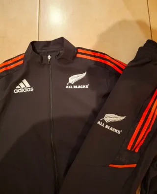 Conjunto Chándal Adidas All Blacks Negro/Rojo