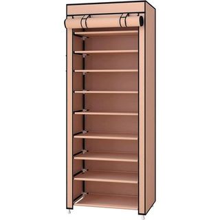 Guardaroba in tessuto per scarpe marrone 160x88x30 NUOVO