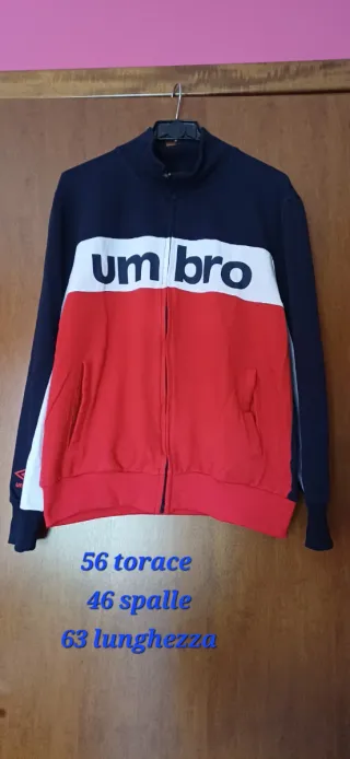 Felpa Umbro uomo blu e rossa taglia XL