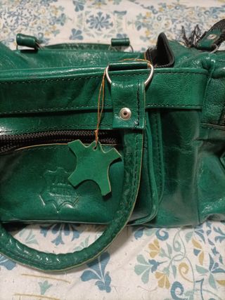 Bolso Vera Pelle Piel de camello color Verde