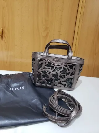 Capazo Tous Kaos Mini Negro y Plateado