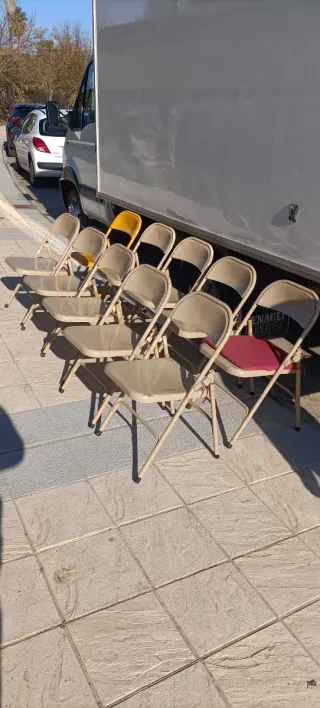 10 Sedie Pieghevoli in Metallo