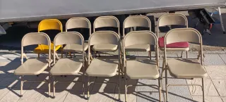 10 Sedie Pieghevoli in Metallo