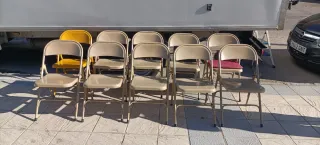 10 Sedie Pieghevoli in Metallo