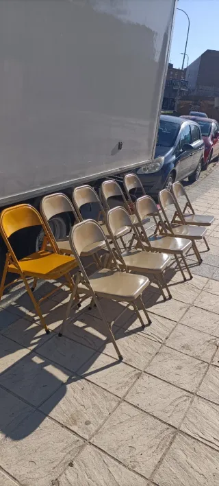 10 Sedie Pieghevoli in Metallo