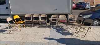 10 Sedie Pieghevoli in Metallo