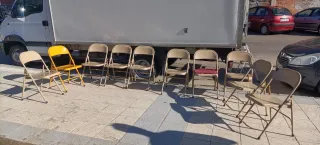 10 Sedie Pieghevoli in Metallo